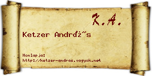 Ketzer András névjegykártya